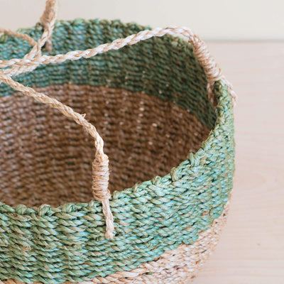 Natural + Sage Hanging Planter - Hanging Bin | LIKHÂ by LIKHÂ