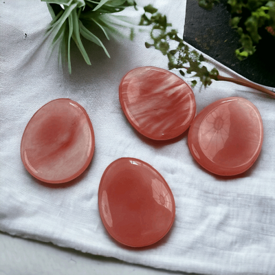 @ Red Smelted Quartz Worry Stone @