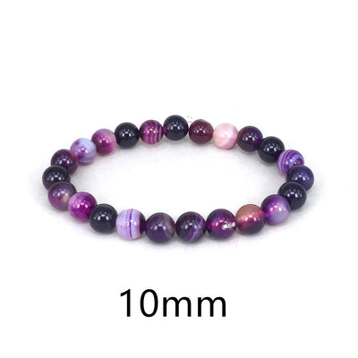 Purple Dyed Agate Stretch Bracelets 🤍