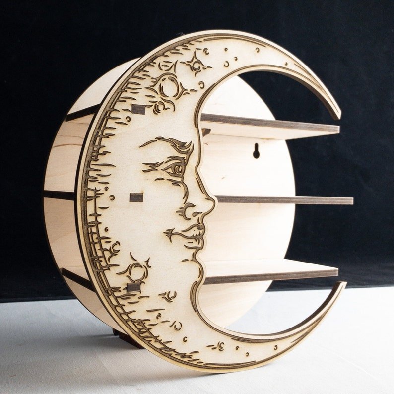 🤍 Adorable Moon Display Shelf