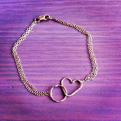 Namaste Bracelet - Heart and Circle Infinity Bracelet by Jennifer Cervelli Jewelry