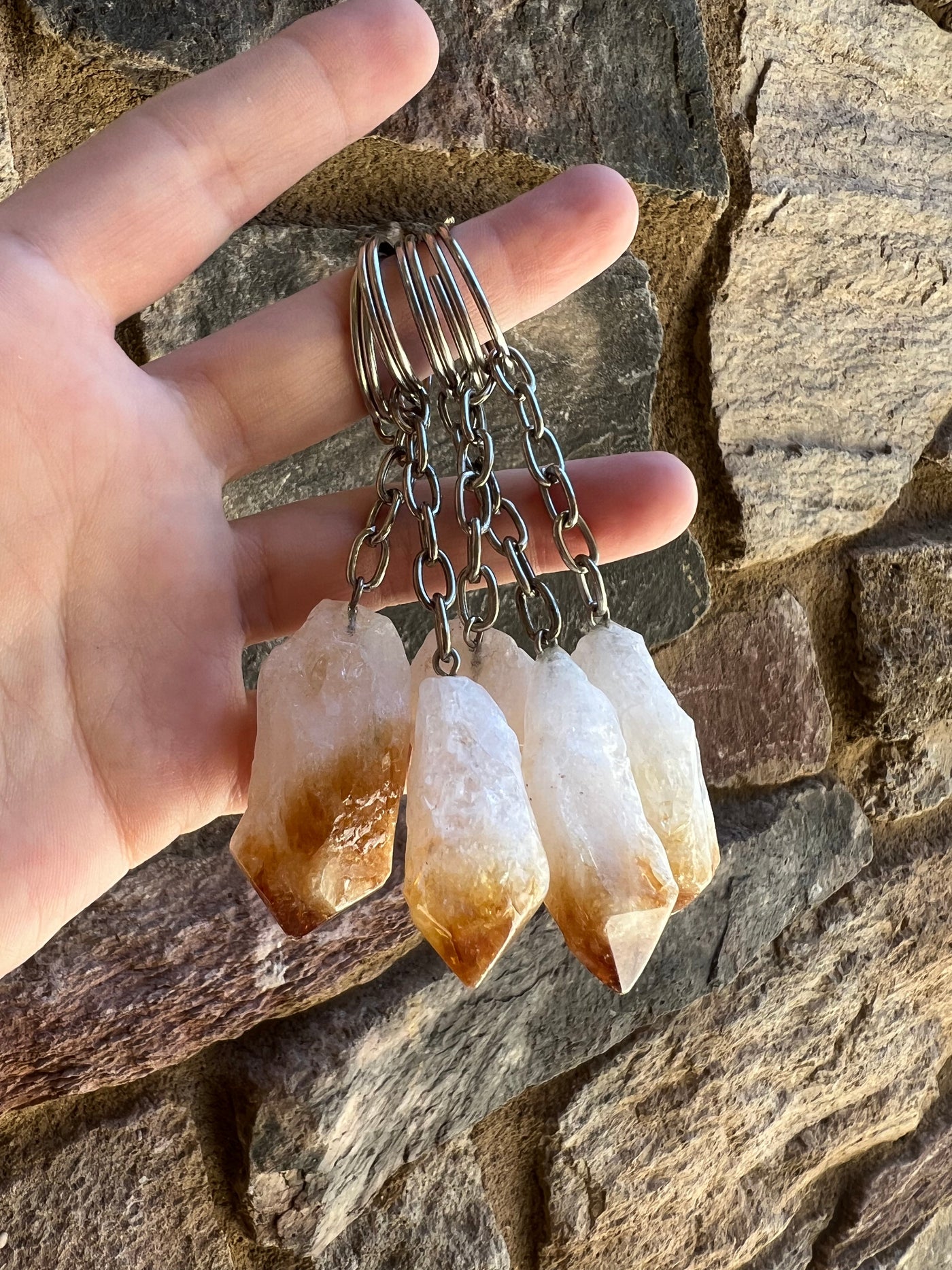 CITRINE POINT KEY CHAIN by HarleyRae