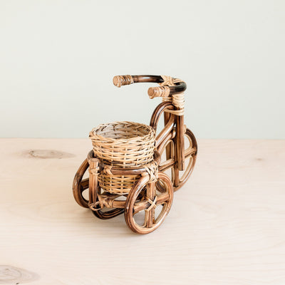 Bicycle Rattan Planter, large - Handmade Planters | LIKHÂ by LIKHÂ