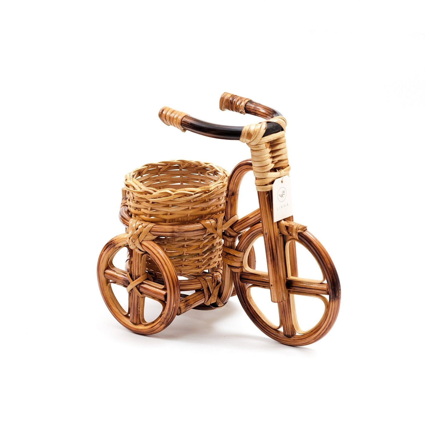 Bicycle Rattan Planter, large - Handmade Planters | LIKHÂ by LIKHÂ