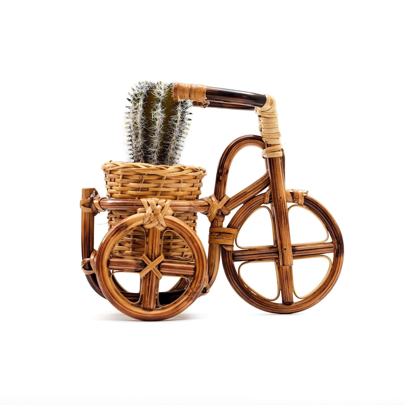 Bicycle Rattan Planter, large - Handmade Planters | LIKHÂ by LIKHÂ