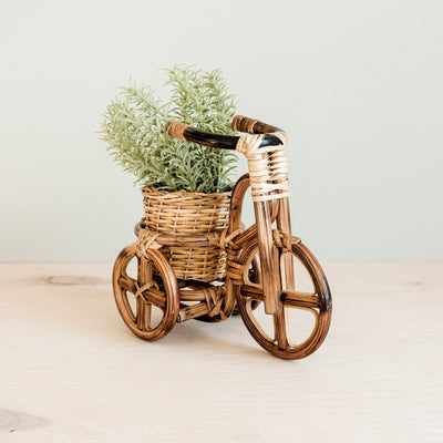 Bicycle Rattan Planter, large - Handmade Planters | LIKHÂ by LIKHÂ