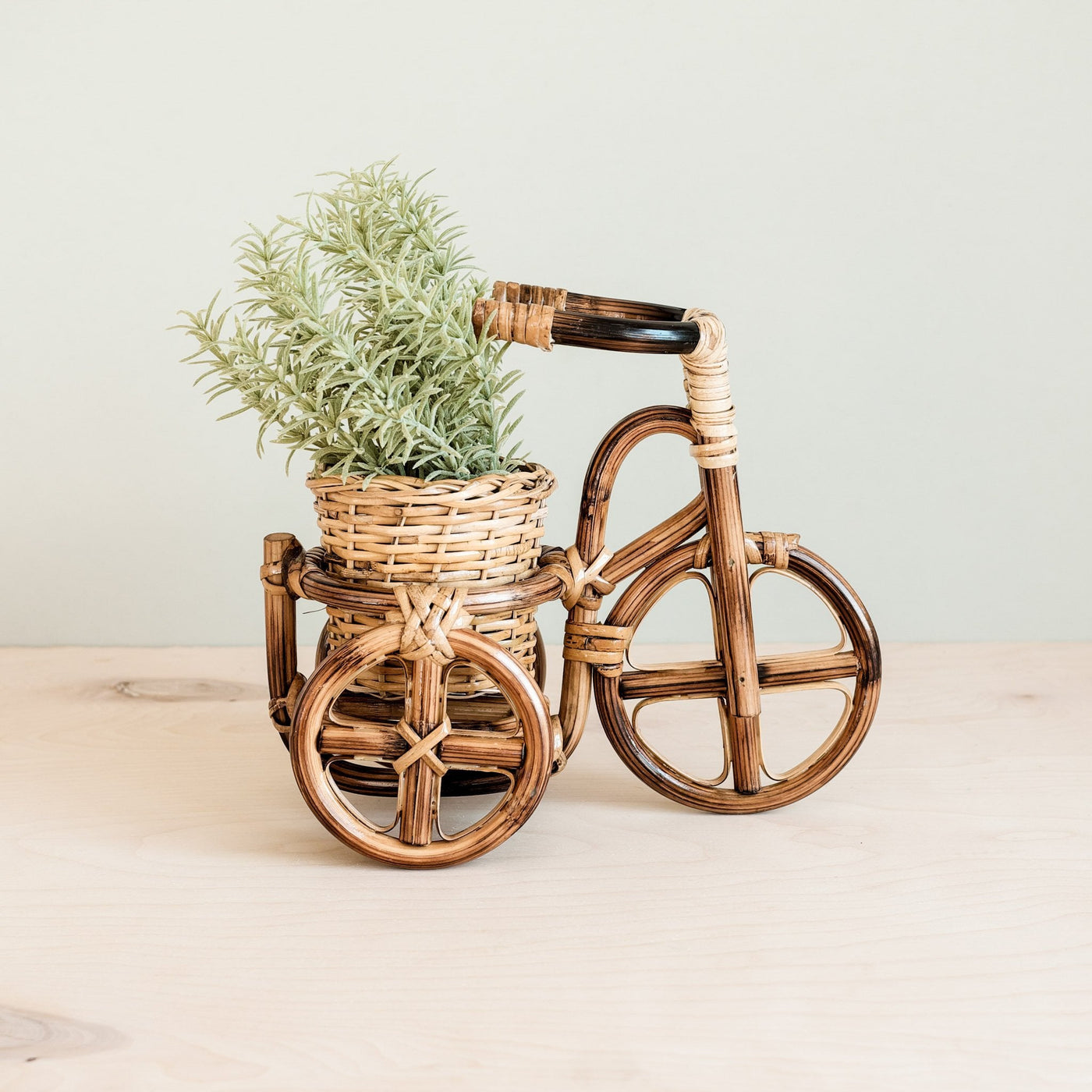 Bicycle Rattan Planter, large - Handmade Planters | LIKHÂ by LIKHÂ