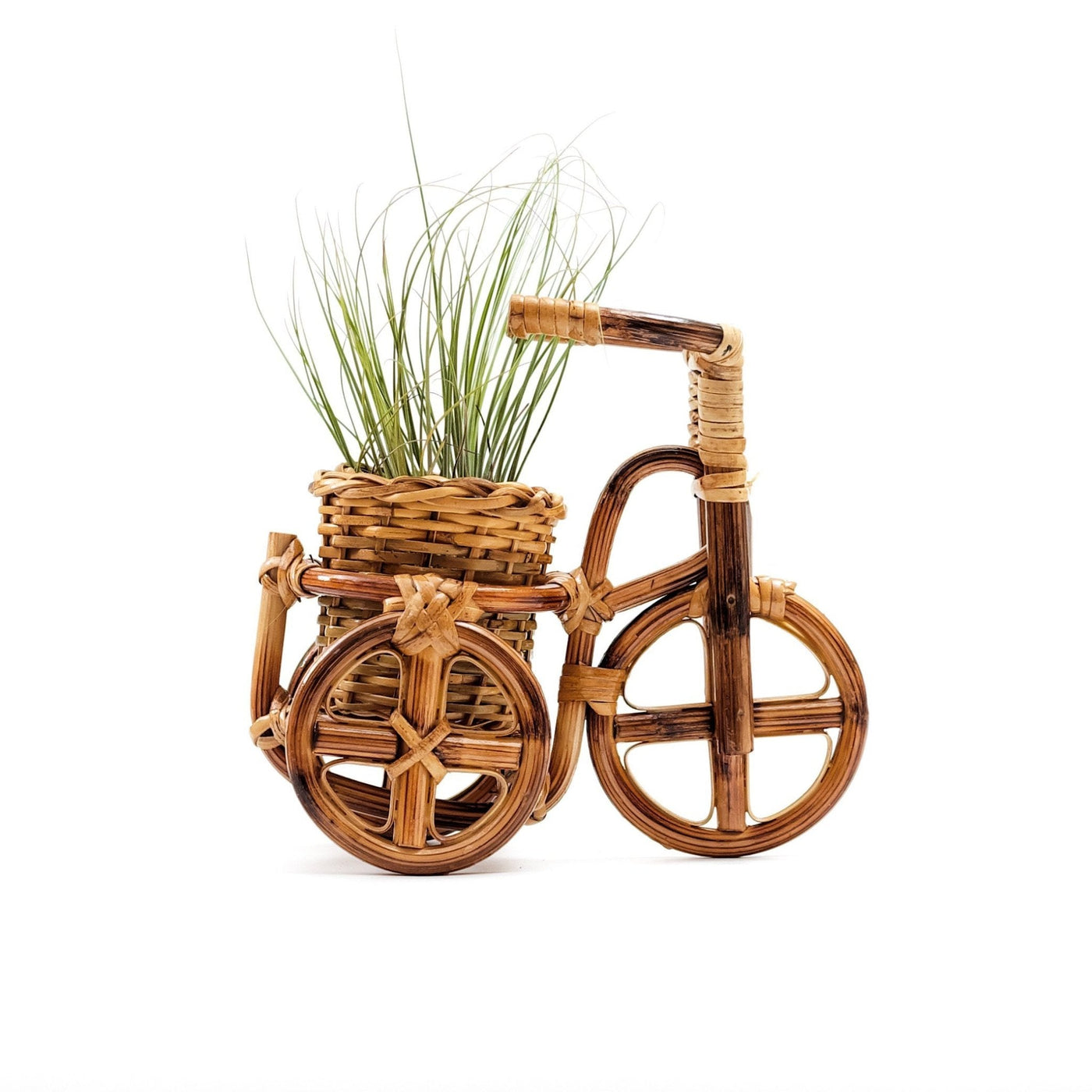 Bicycle Rattan Planter, medium - Handmade Planters | LIKHÂ by LIKHÂ