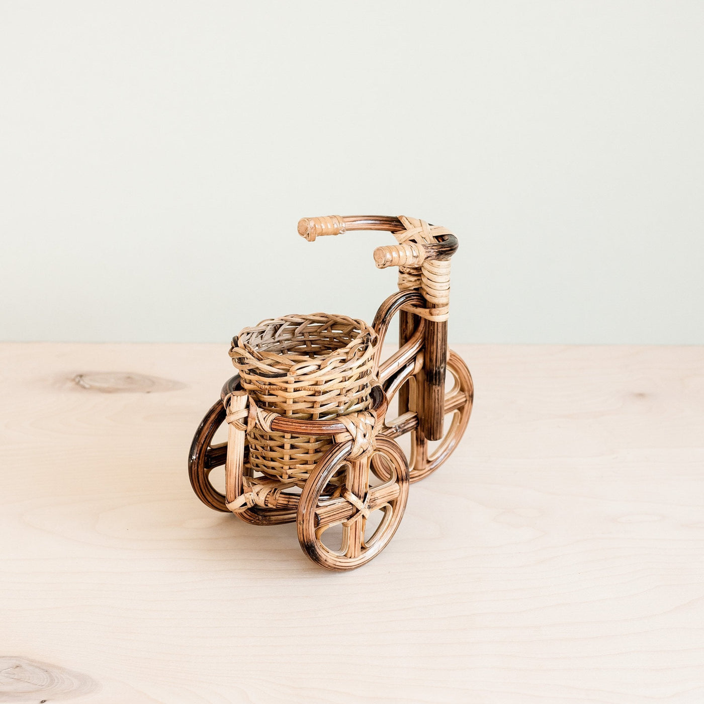 Bicycle Rattan Planter, medium - Handmade Planters | LIKHÂ by LIKHÂ