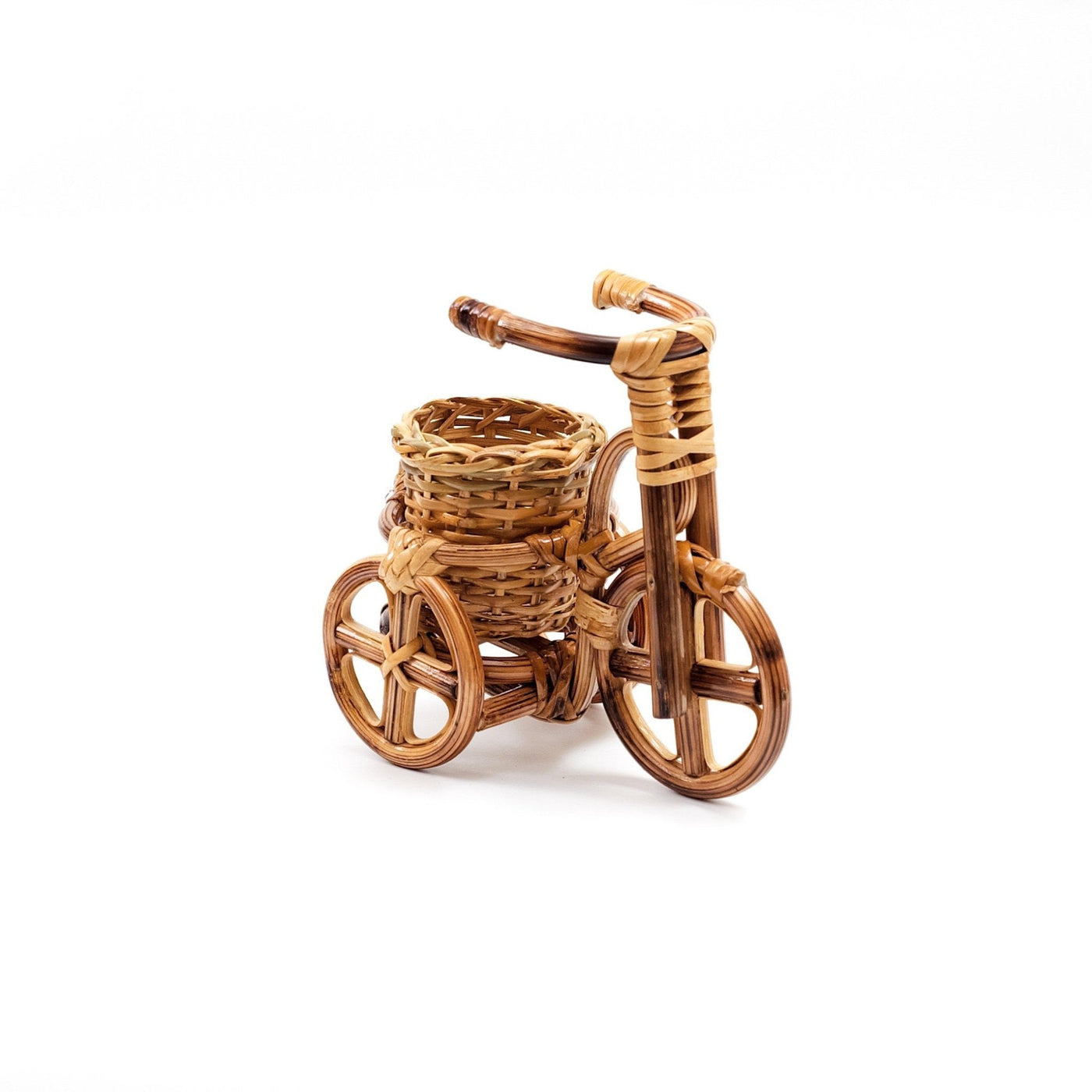 Bicycle Rattan Planter, small - Handmade Planters | LIKHÂ by LIKHÂ