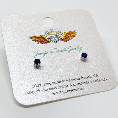 Sapphire Birthstone Earrings - September Birthstone by Jennifer Cervelli Jewelry