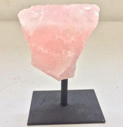 Natural Rose Quartz on Metal Stand Home Decor Display Piece by Whyte Quartz☀️