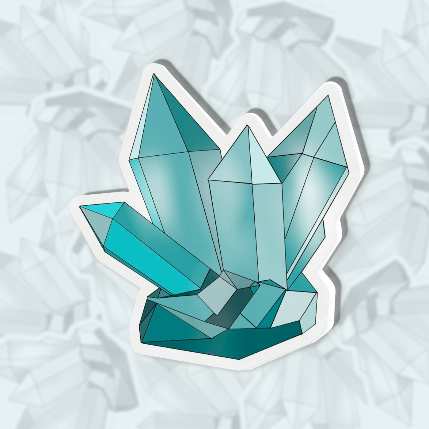 Crystal Sticker - Teal by BOBBYK